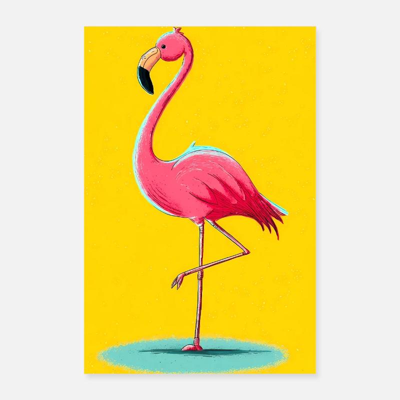 Flamant Poster 40 x 60 cm