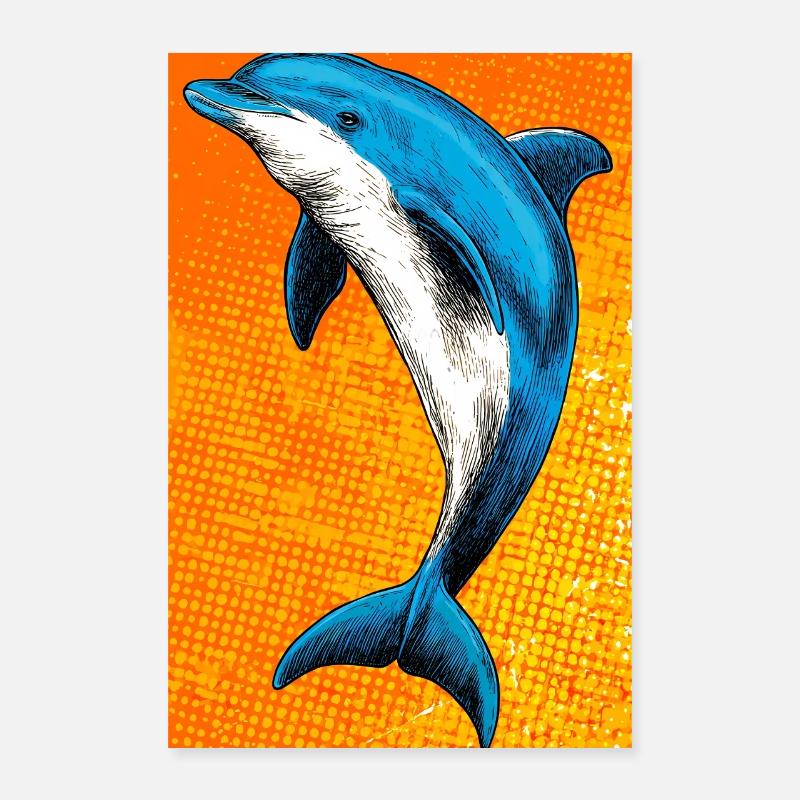 Delfin Poster 40x60 cm