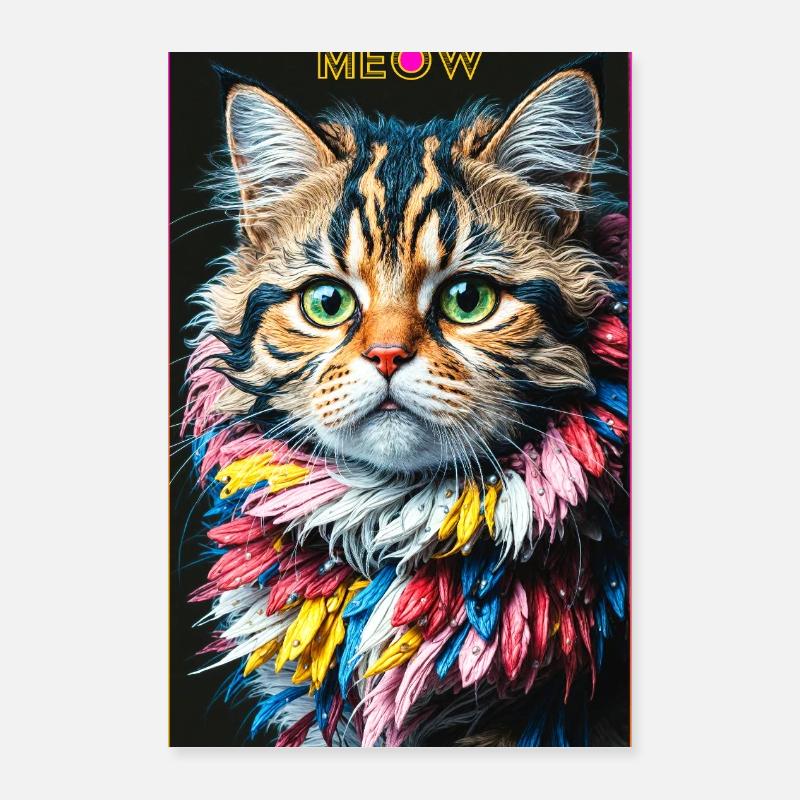 Chat astucieux Poster 40 x 60 cm