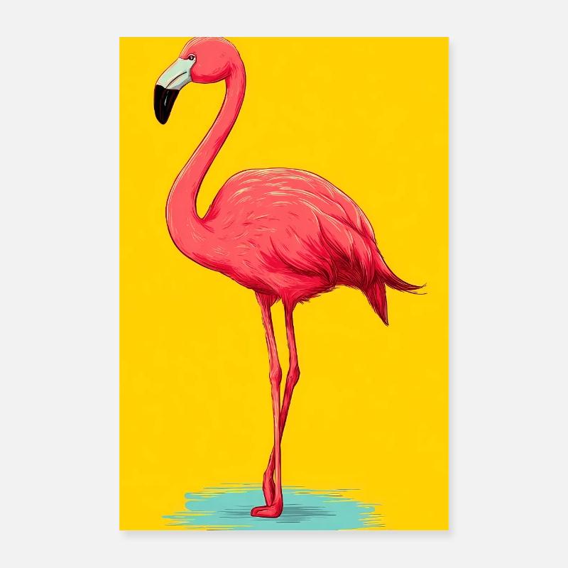 Flamant Poster 40 x 60 cm