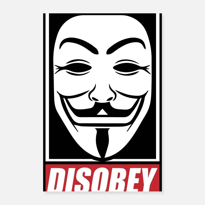 disobey | Farben änderbar Poster 40x60 cm