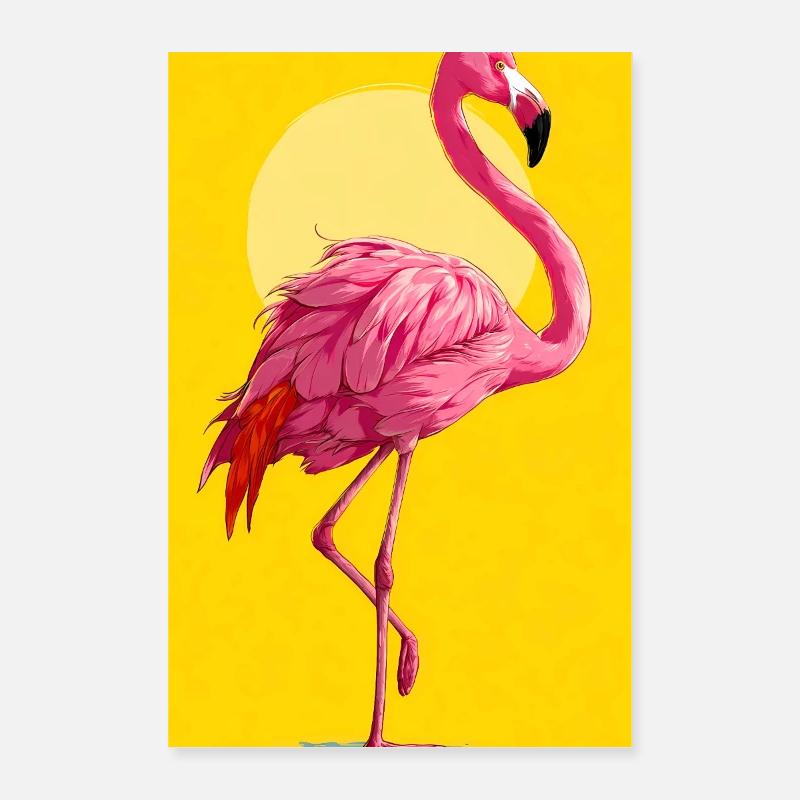 Flamant Poster 40 x 60 cm