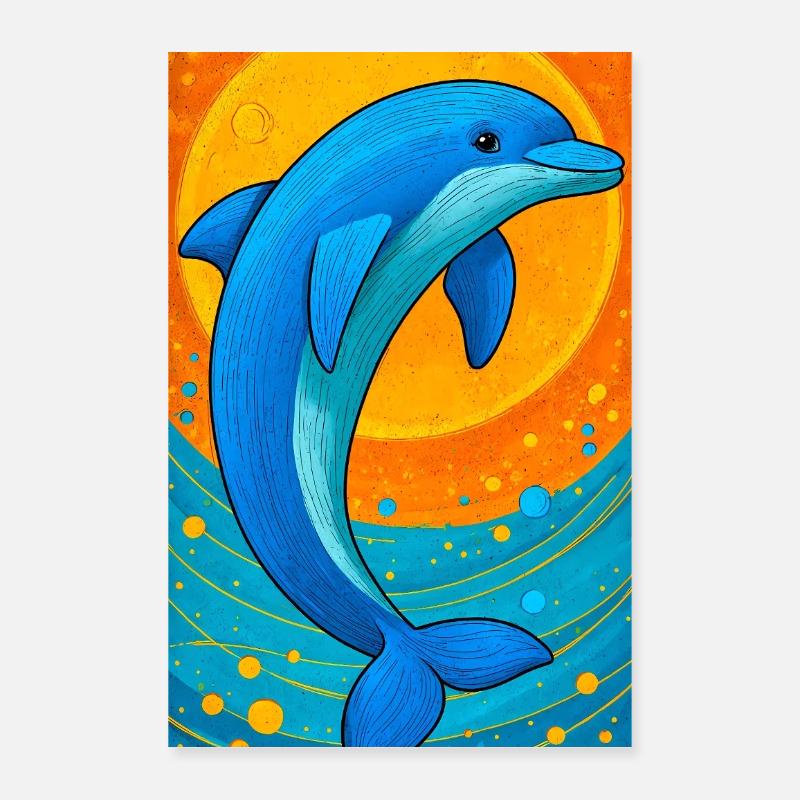Delfin Poster 40x60 cm