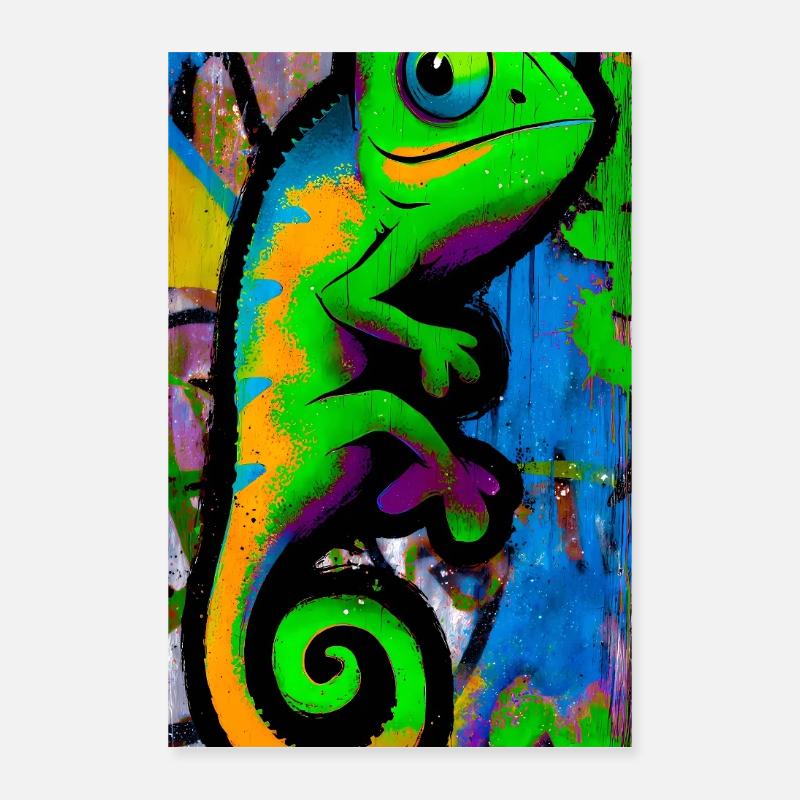 Chamäleon Poster 40x60 cm