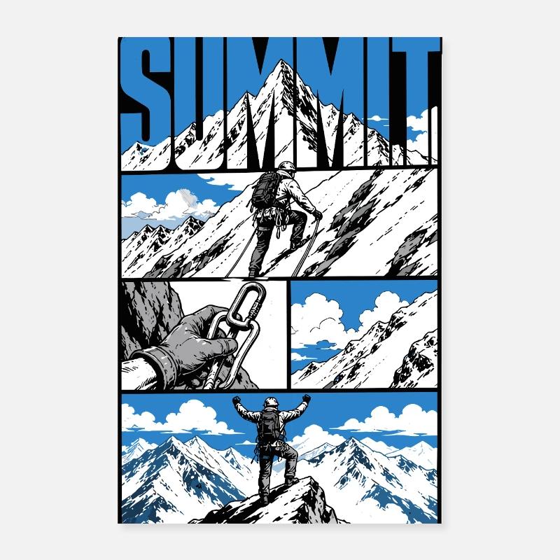 Alpine Climbing Adventure Poster 40x60 cm