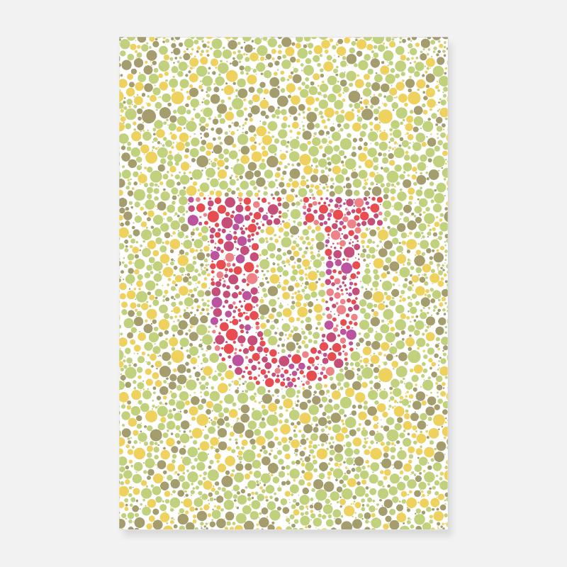 U-Sehtest-Poster - Poster 40x60 cm - Weiß