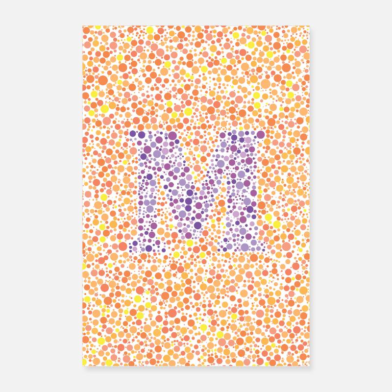 M-Sehtest-Poster - Poster 40x60 cm - Weiß