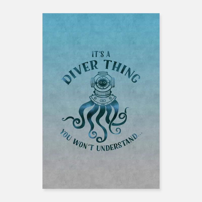 Diver thing Poster 16" x 24" (40x60 cm)