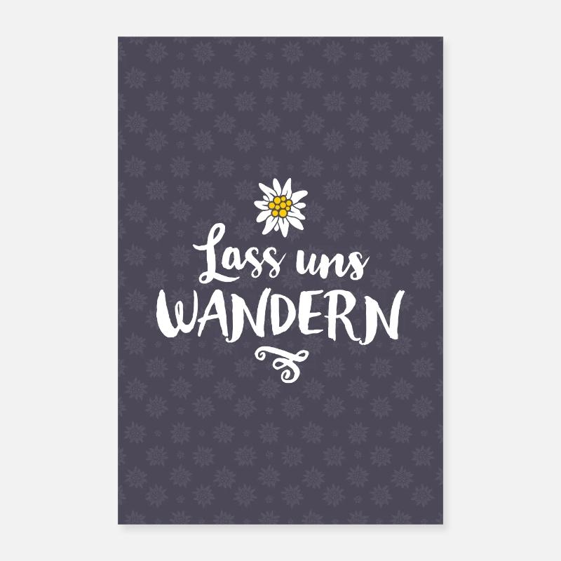 RANDONNÉE AVEC EDELWEISS Poster 40 x 60 cm
