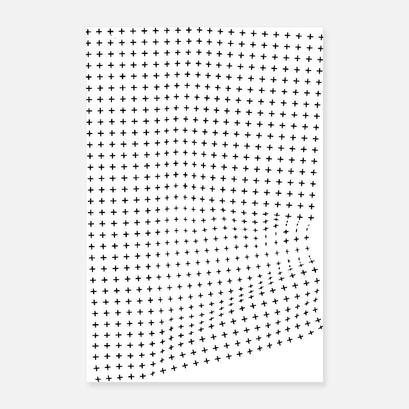 Optische Illusion eines Knitter effekts Poster 40x60 cm