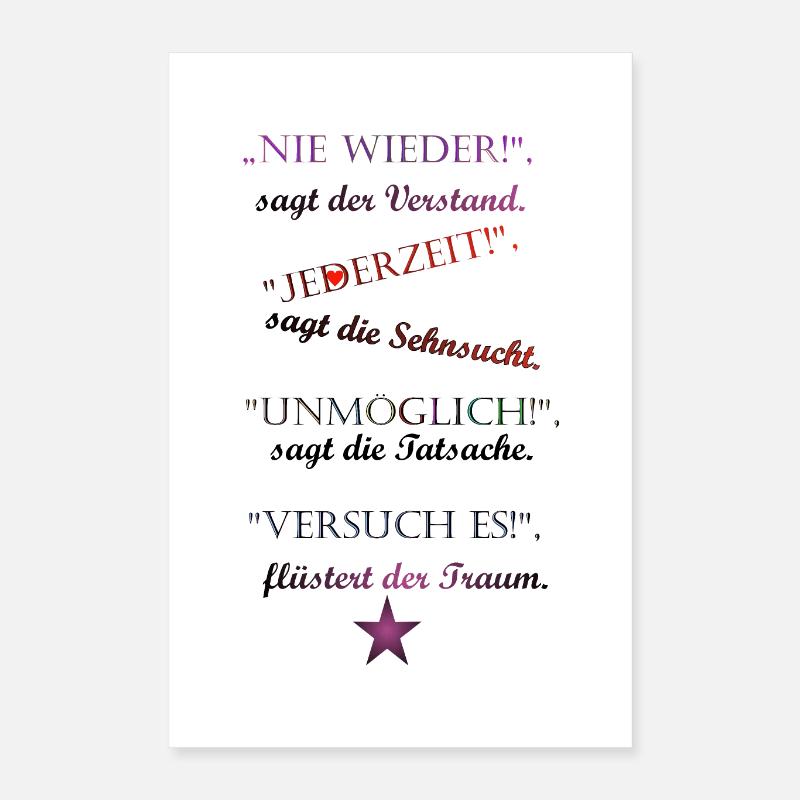 Poster Spruch "VERSUCH ES" Poster 40x60 cm