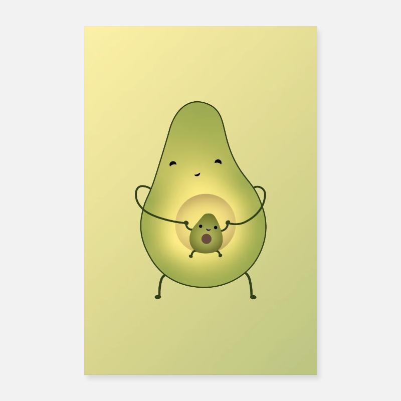 Affiche maman et bébé d'avocat Poster 40 x 60 cm