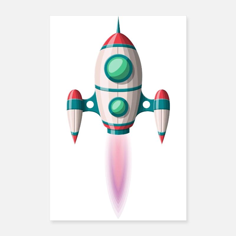 Launching rocket Poster 16" x 24" (40x60 cm)