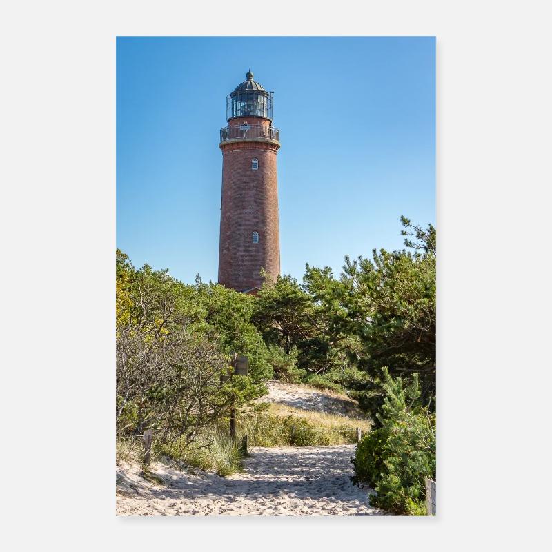 Leuchtturm Darsser Ort Ostsee Weststrand Poster 40x60 cm
