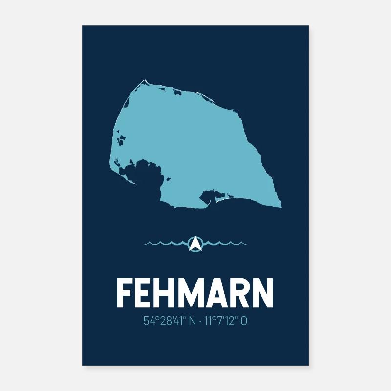 Fehmarn | Poster design | map Poster 16" x 24" (40x60 cm)