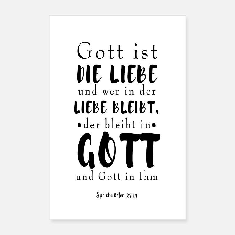 Gott Zitat Poster 40x60 cm