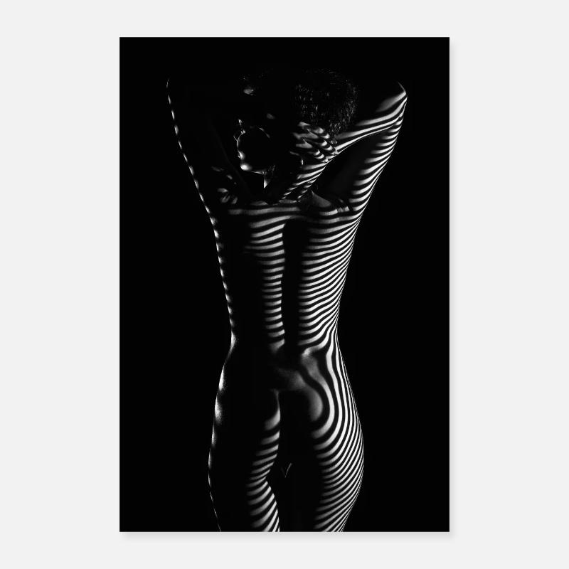 Formschöne nackte Frau von hinten Poster 40x60 cm