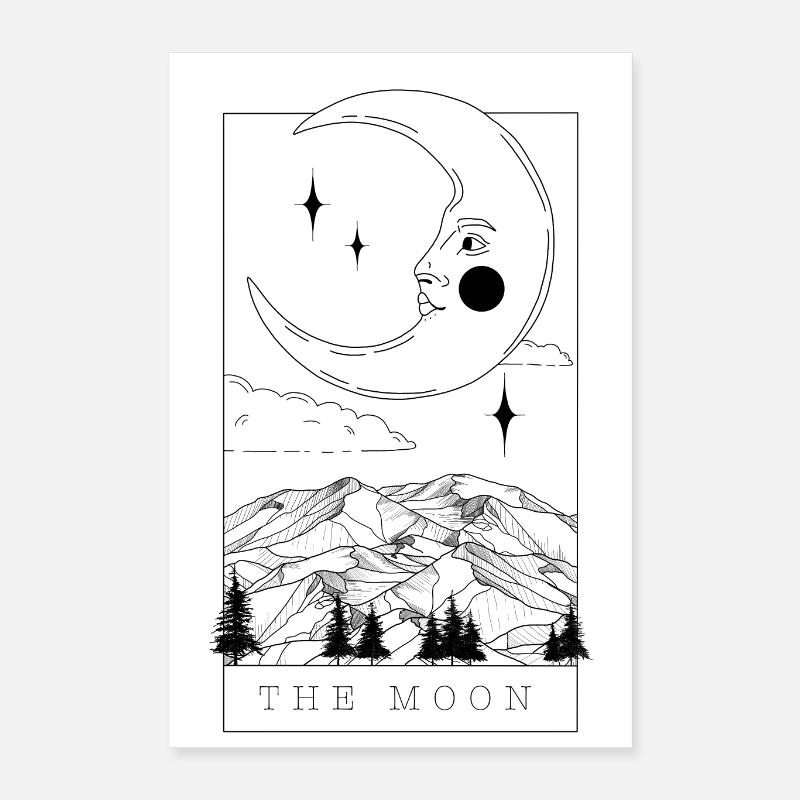 MAGIC | Carte de tarot La Lune Poster 40 x 60 cm