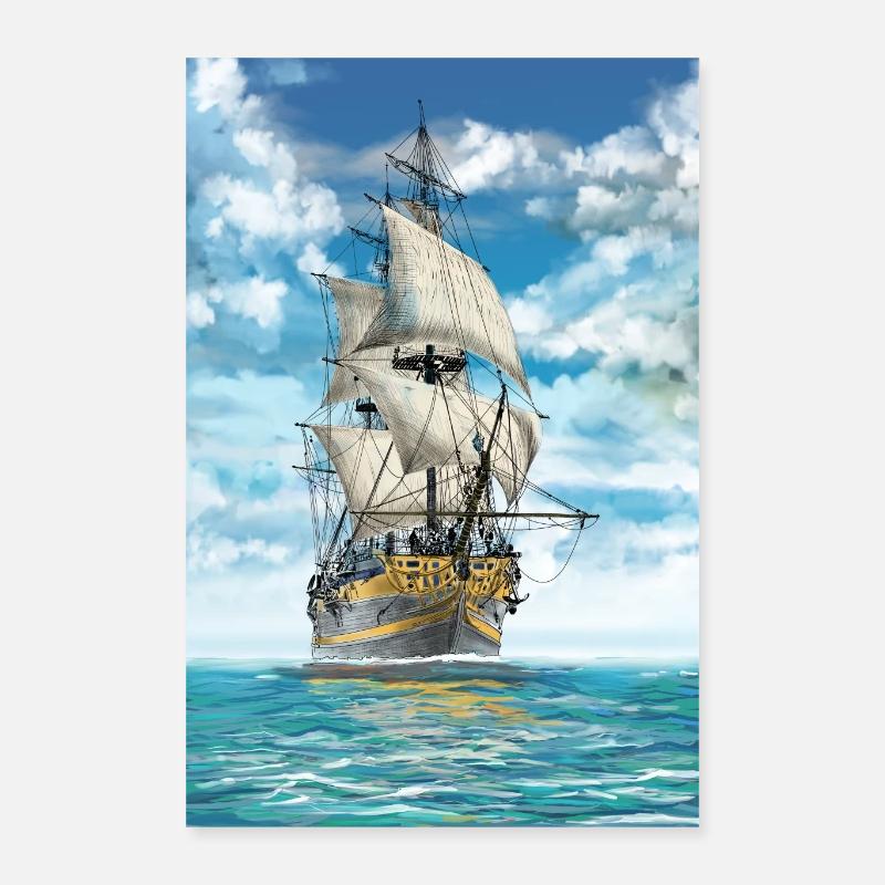 Bateau Poster 40 x 60 cm