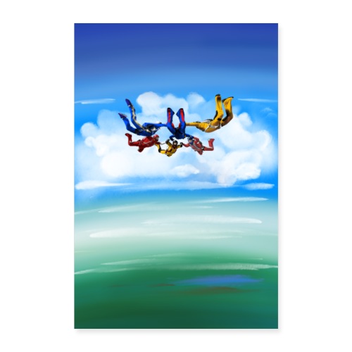 skydivers - Poster 40x60 cm
