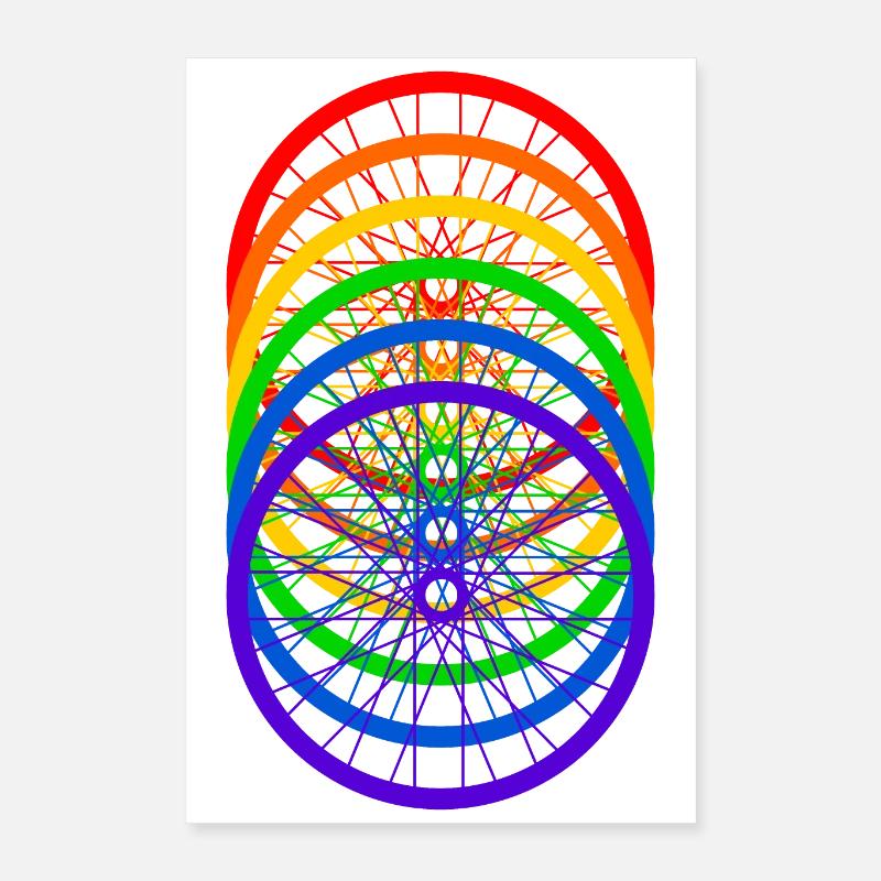 Bicycle Rainbow Poster 16" x 24" (40x60 cm)