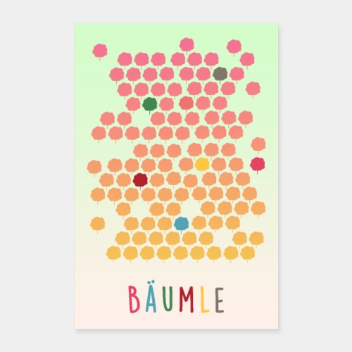 Bäumle - Ein Poster für Baumfans - Poster 40x60 cm