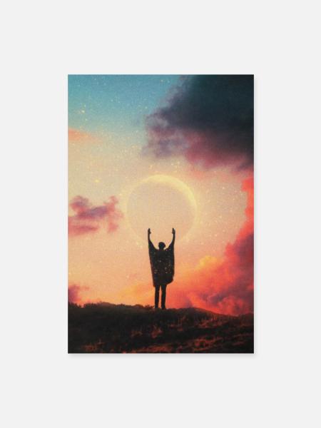 Anbeten - Poster 40x60 cm - Weiß