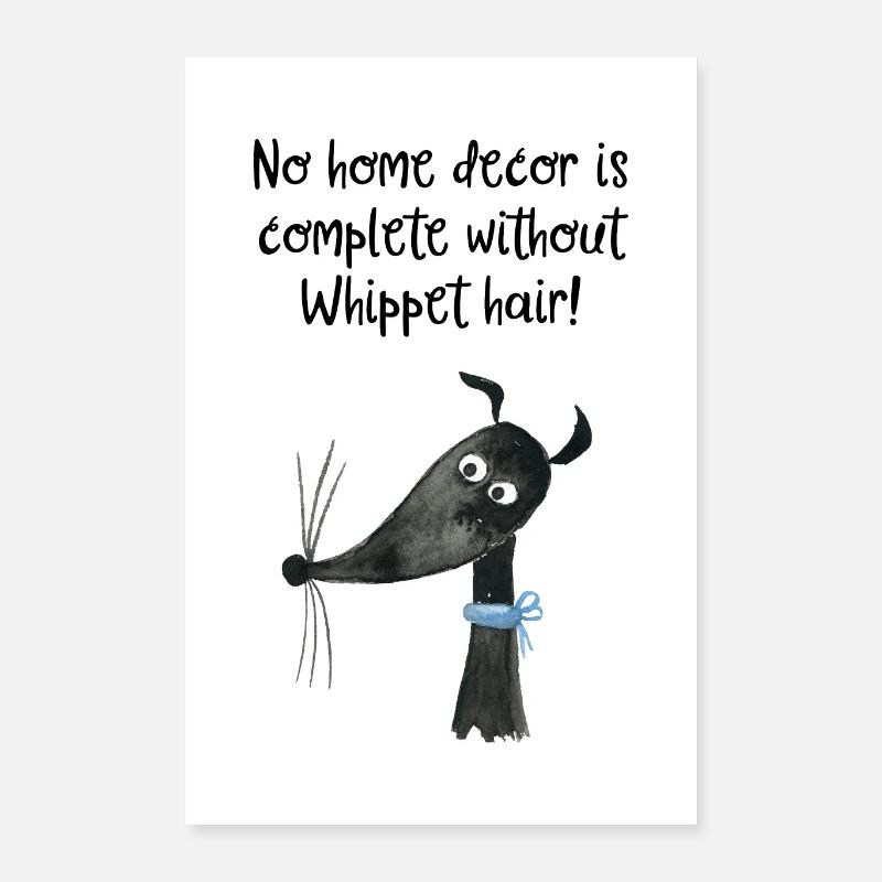 Cheveux whippet Poster 40 x 60 cm