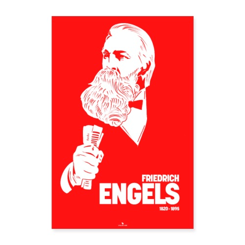 Ritratto di Friedrich Engels - Poster 40x60 cm