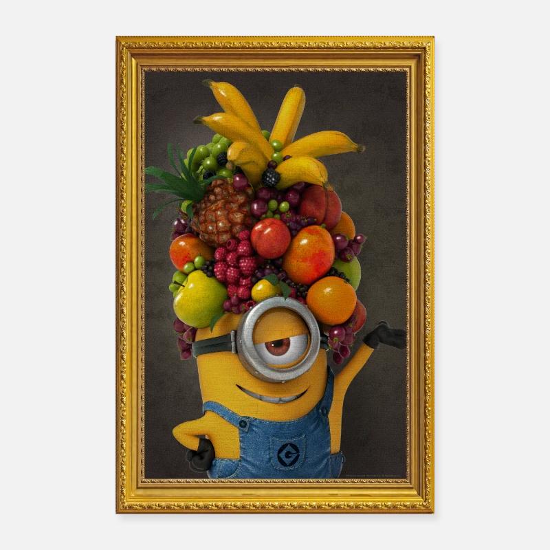 Minions Stuart Gemälde Mit Obst Poster 40x60 cm