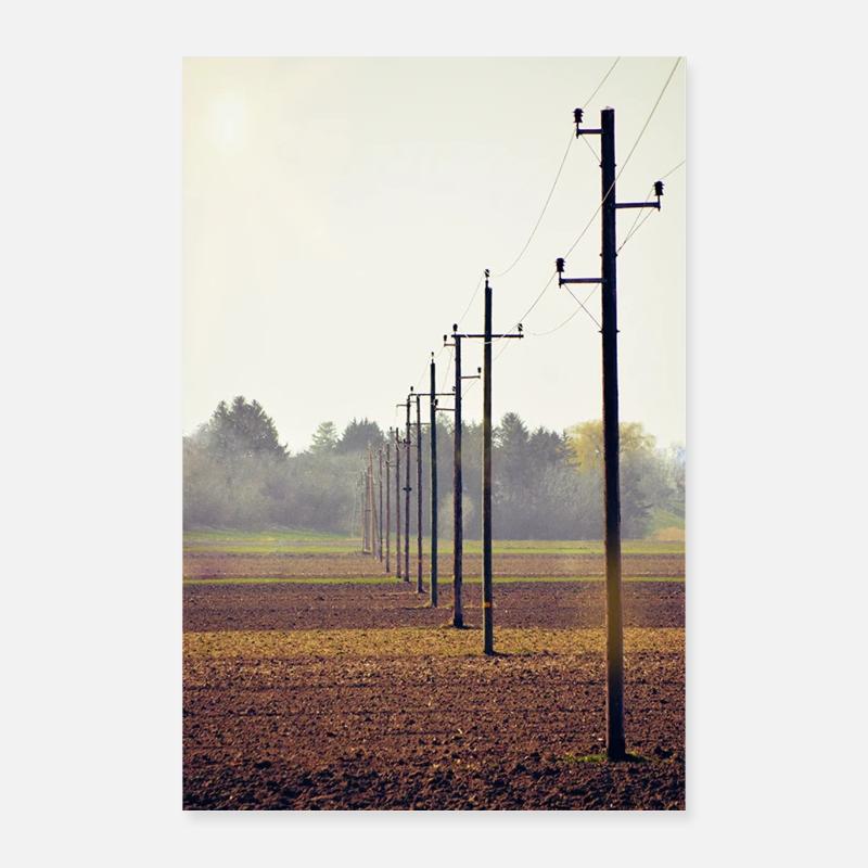 alte Strommasten Poster 40x60 cm