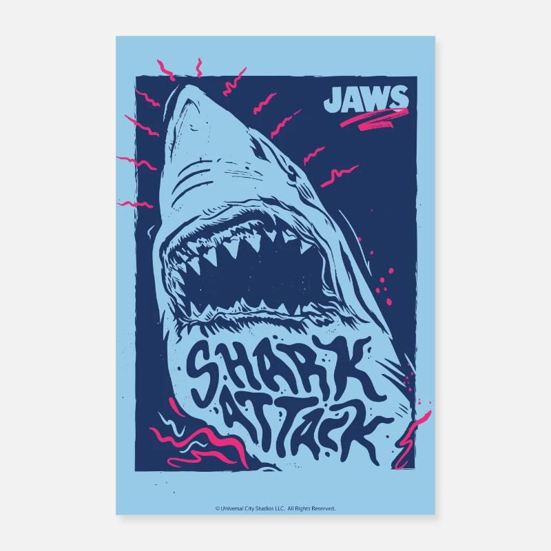 Der Weiße Hai Jaws Shark Attack Poster 40x60 cm