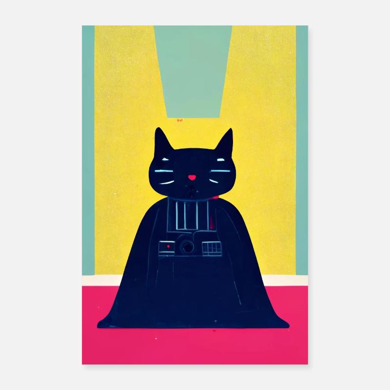 Dark Cat Rétro Poster 40 x 60 cm