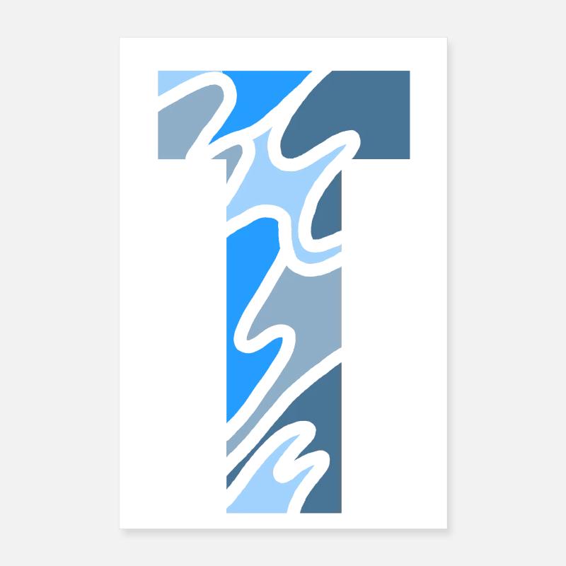 letter T Poster 40x60 cm