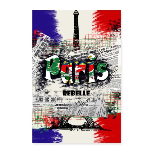 Paris Rebelle Art - Poster 40 x 60 cm