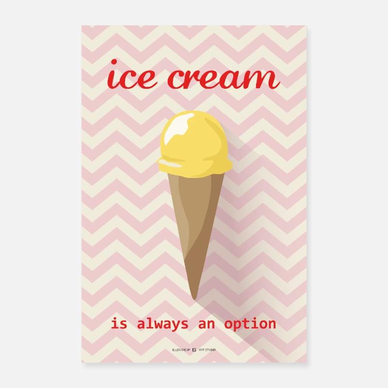 Affiche de crème glacée Poster 40 x 60 cm