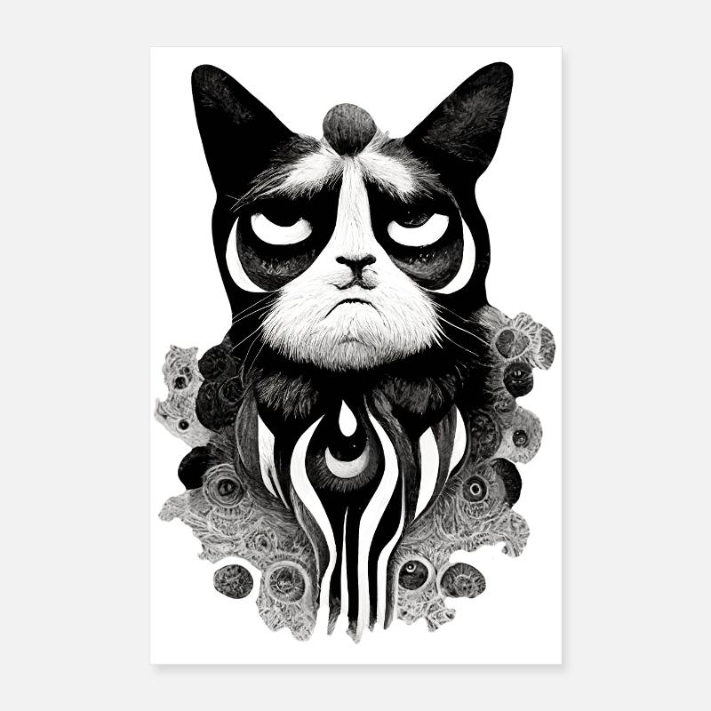 Sitzerkatze 006 Poster 40x60 cm