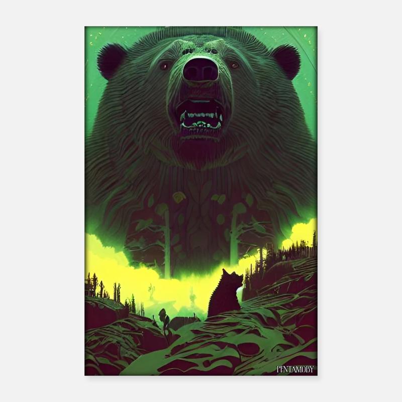 Bear Grizzly Bear Brown Bear Predator Wildlife Forest 2 Poster 16" x 24" (40x60 cm)
