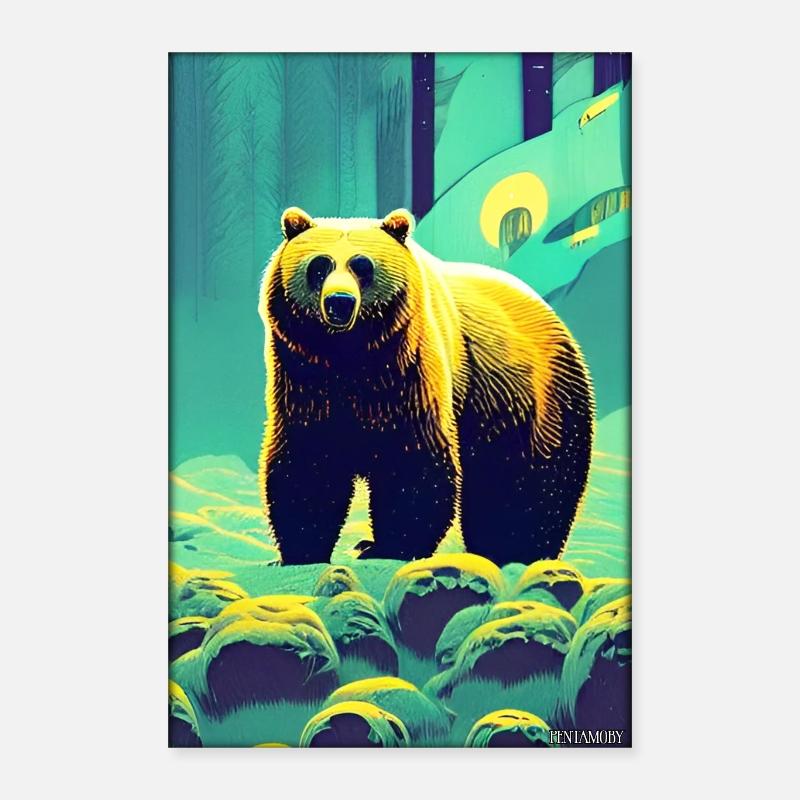 Bear Grizzly Bear Brown Bear Predator Wildlife Forest 9 Poster 16" x 24" (40x60 cm)