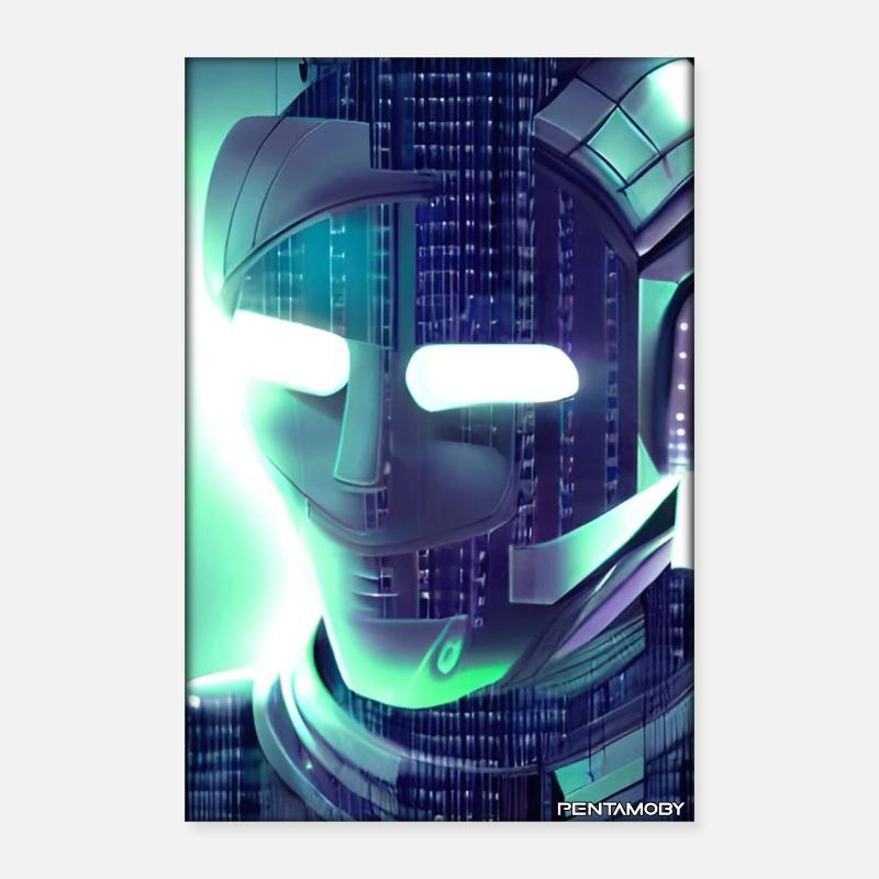 Robot Future Science Sci-Fi Machine Poster 16" x 24" (40x60 cm)
