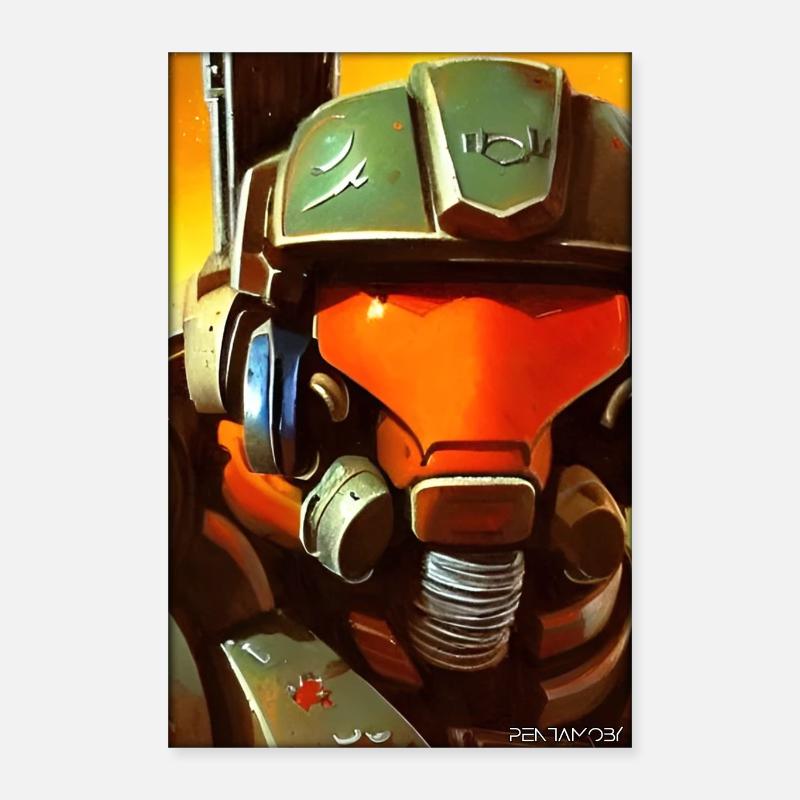 Kampfbot Robot Super Soldat Machine Guerrier Poster 40 x 60 cm