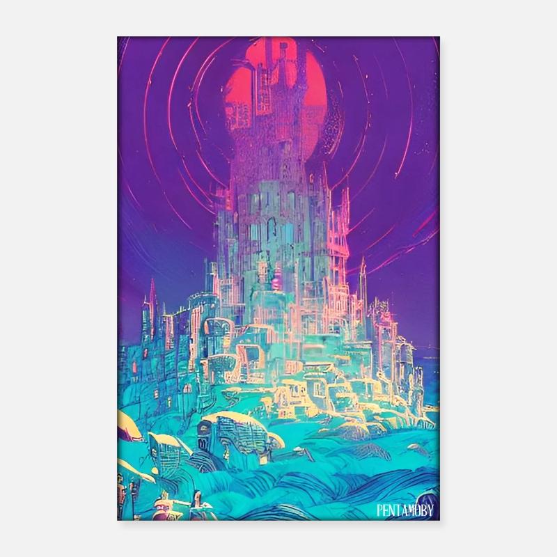 Castle Castle Fortress Architecture Landscape Poster 16" x 24" (40x60 cm)