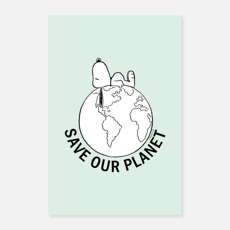 Peanuts Snoopy Save Our Planet Umwelt Poster Poster 40x60 cm