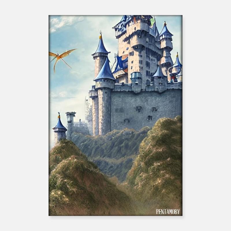 Castle Castle Fortress Architecture Landscape Poster 16" x 24" (40x60 cm)