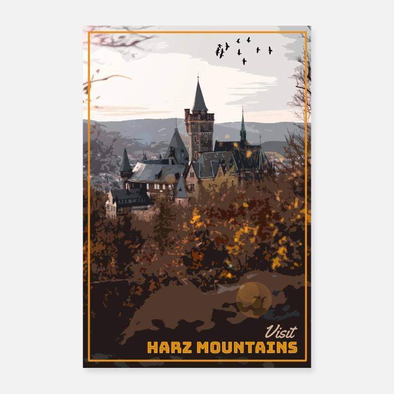 Südharz Merch - Poster Wernigerode - Poster 40x60 cm - Weiß
