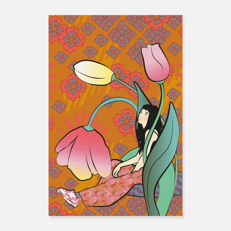 Blooming Teens: Asiatisches Mädchen Poster 40x60 cm