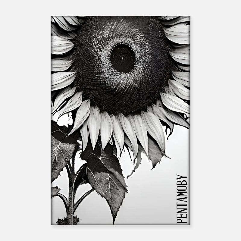Sunflower Asteraceae Flower Spring Meadow Green Poster 16" x 24" (40x60 cm)