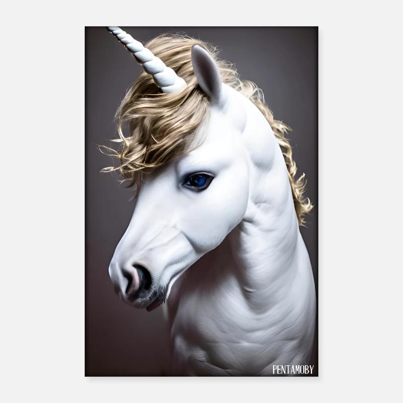 Einhorn Regenbogen Magie Märchen Fabeltier Poster 40x60 cm