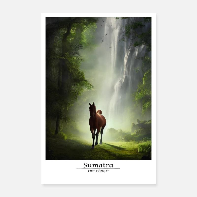 Sumatra - Poster 40x60 cm - Weiß