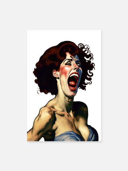 Der Schrei #1 - Poster 40x60 cm - Weiß